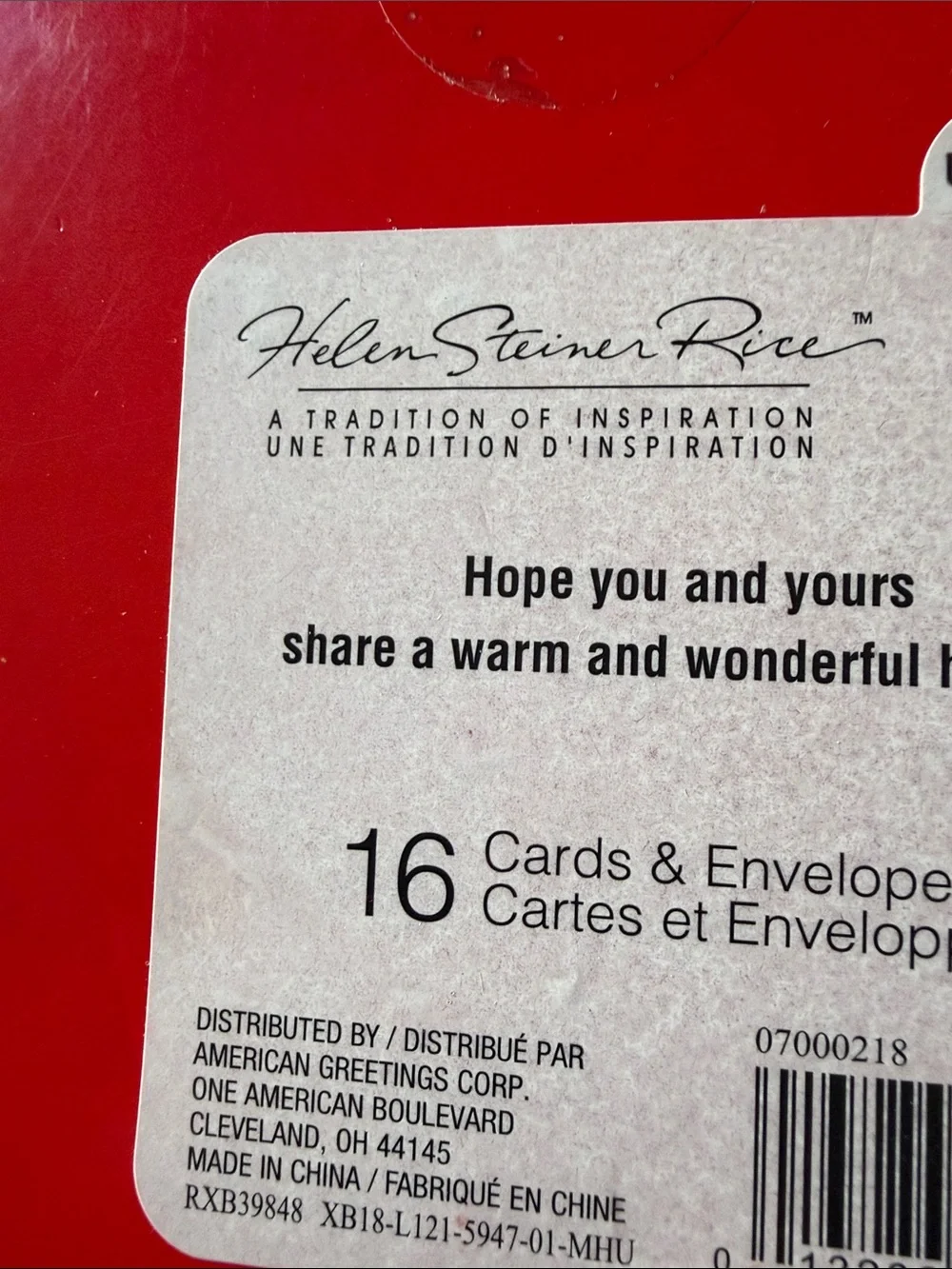 Christmas Red Ornament Holiday Card Box